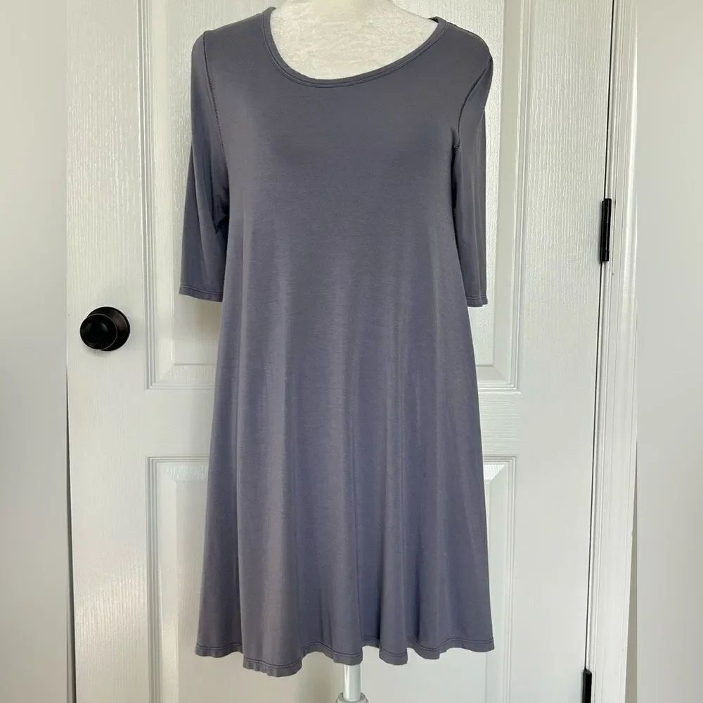 We The Free Women’s Slate Gray Purple Tunic Top Open Back Size Small